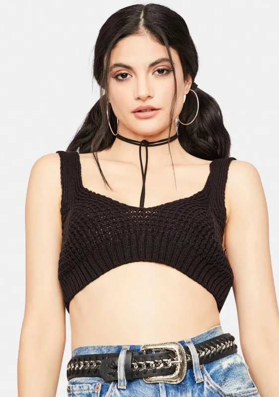 Dark Carnival Karma Crochet Crop Top sold by Dolls Kill