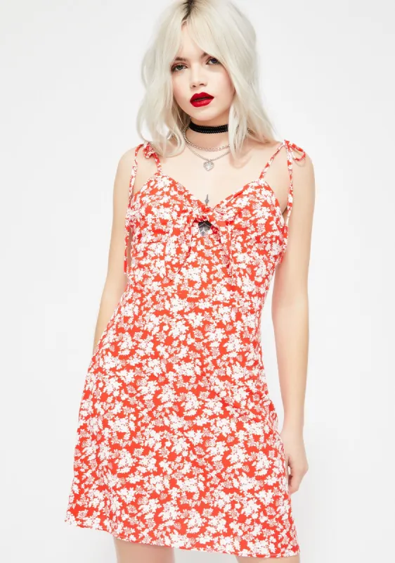 Dramatic Darling Floral Dress sold by Dolls Kill