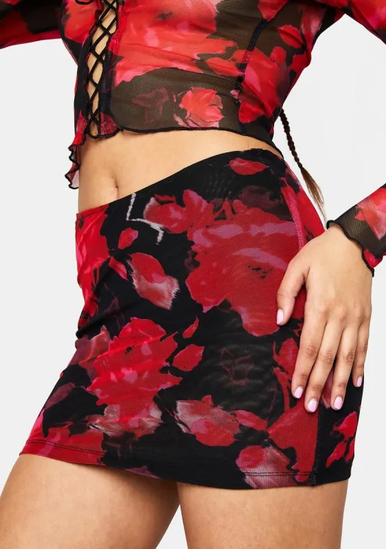 Floral Nostalgia 90s Mini Skirt sold by Dolls Kill