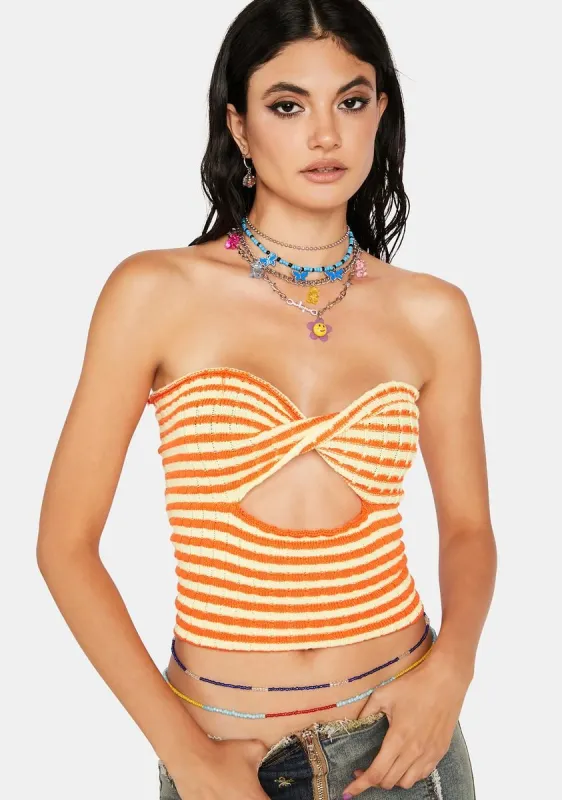 Summer Haze Striped Tube Top sold by Dolls Kill