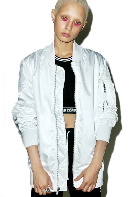 Lightweight Longer MA-1 Bomber sold by Dolls Kill