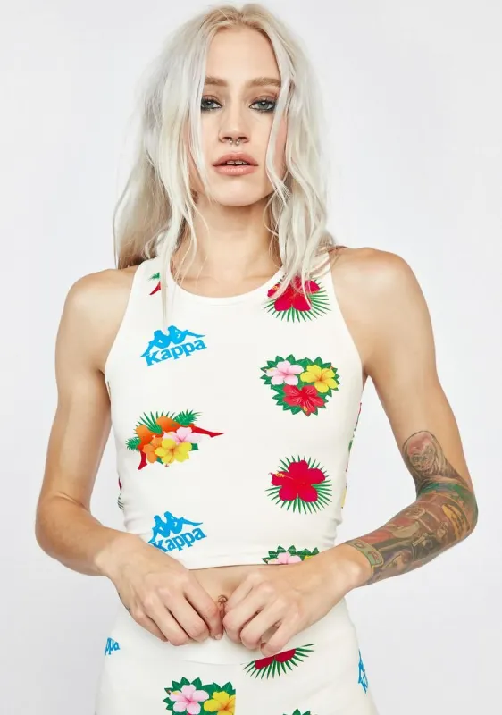 Cream Authentic Maluku Crop Tank sold by Dolls Kill