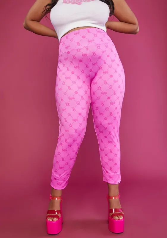 Plus Girlz Really Rock Printed Leggings sold by Dolls Kill