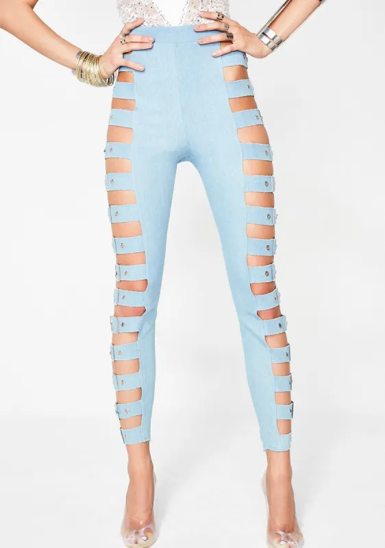 Pay Up Belted Leggings sold by Dolls Kill
