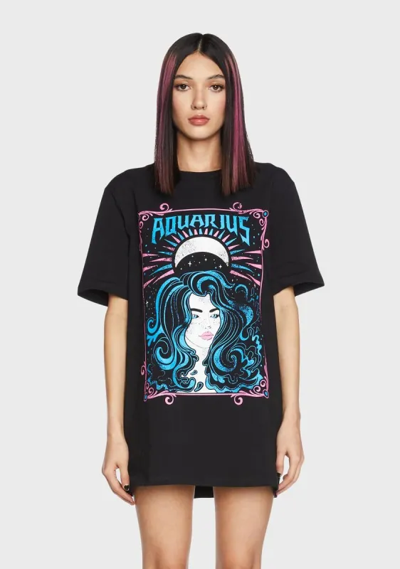 Celestial Minded Aquarius Graphic Tee sold by Dolls Kill