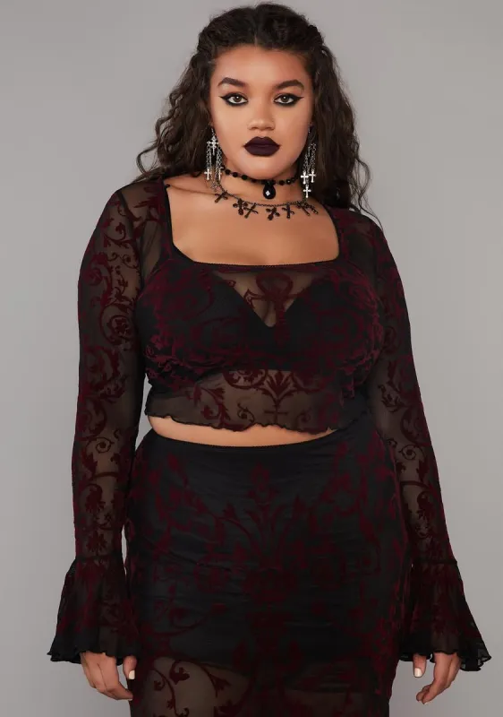 Plus Death Unites Us Crop Top sold by Dolls Kill