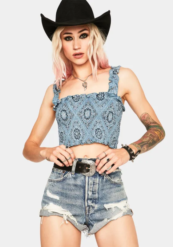 Try Your Luck Cropped Tank sold by Dolls Kill
