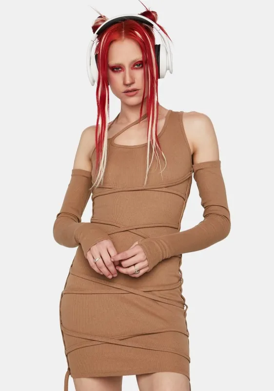 Pixie In Distress Strappy Mini Dress sold by Dolls Kill