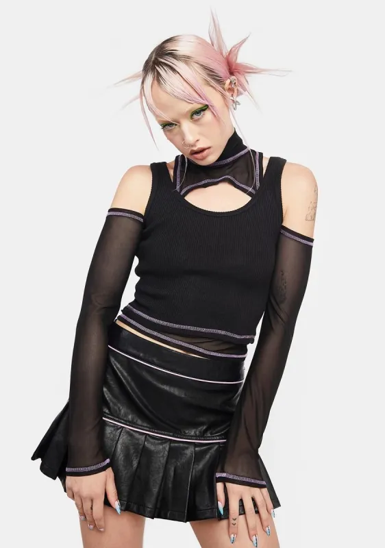 Get Some Equilibrium Layered Cutout Top sold by Dolls Kill