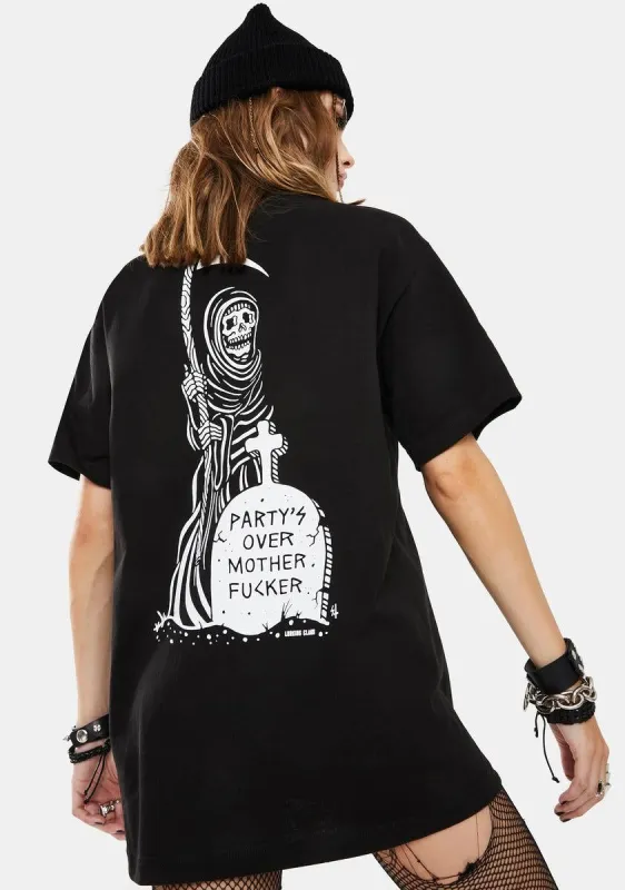 Party's Over Graphic Tee sold by Dolls Kill