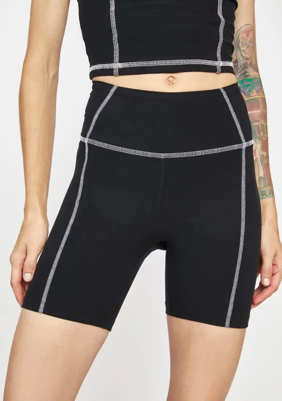 X Black Lindsey Bike Shorts sold by Dolls Kill