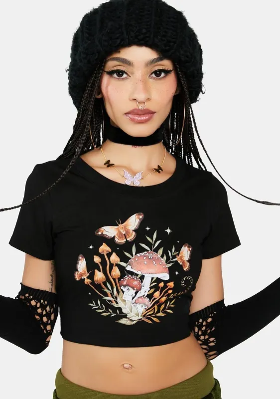 Mystical Mushroom Baby Tee sold by Dolls Kill