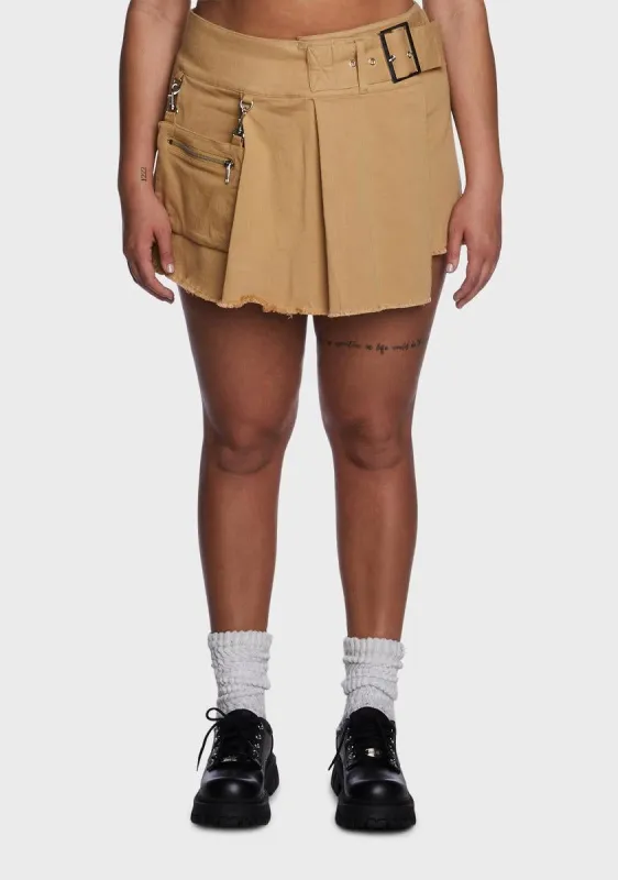 Plus Flirt Season Cargo Skort sold by Dolls Kill