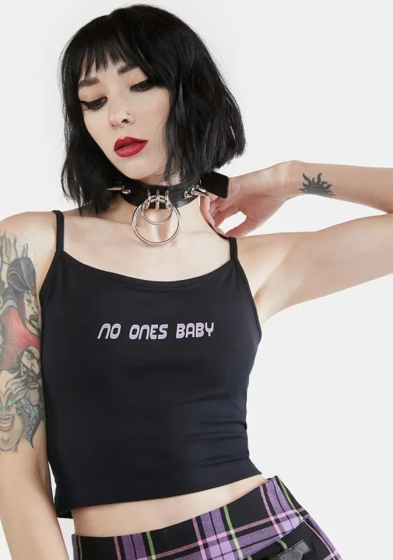 No Ones Baby Logo Tank sold by Dolls Kill