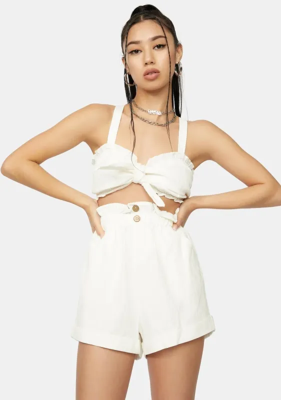 Sweet Serenade Ruffle Shorts Set sold by Dolls Kill