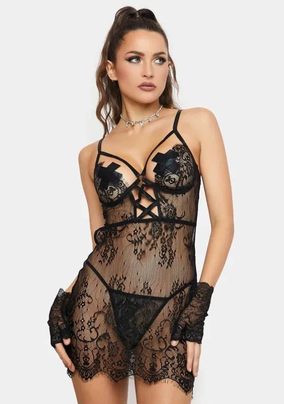 Sweet Embrace Babydoll Set sold by Dolls Kill