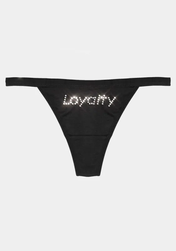 Loyalty Rhinestone Thong sold by Dolls Kill