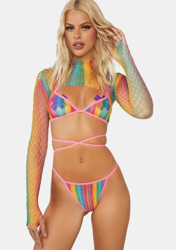 Dream In Colors Bodystocking Set sold by Dolls Kill