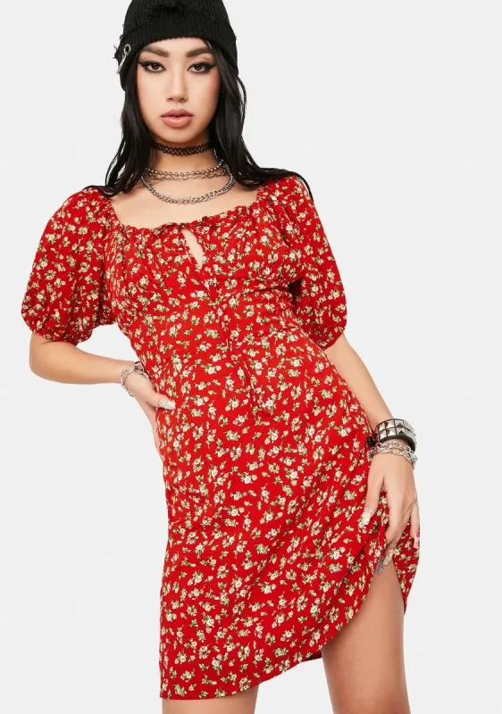 Scarlet Frolic With Me Floral Dress sold by Dolls Kill