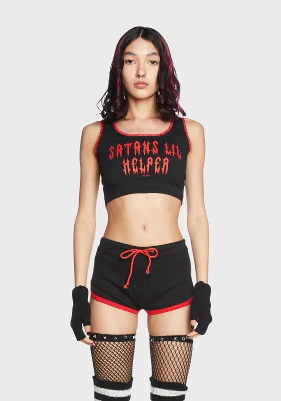 Satan's Lil Helper Crop Top sold by Dolls Kill