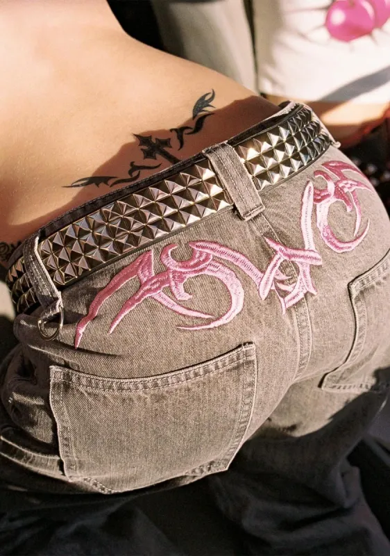 The Mystery Remains Wide Leg Pants sold by Dolls Kill