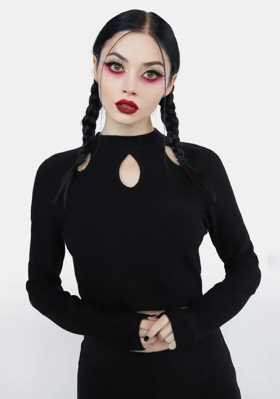 Key To The Afterlife Sweater Top sold by Dolls Kill