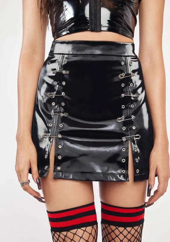 Without Limits Vinyl Skirt sold by Dolls Kill