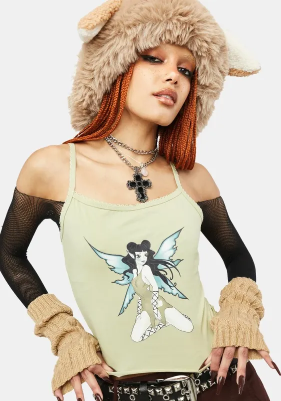 Sage Purest Pixie Graphic Cami Tank sold by Dolls Kill