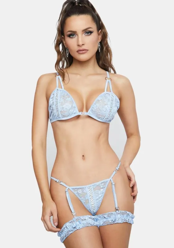 Thirsty Cuddle Relief 3-Piece Lingerie Set sold by Dolls Kill