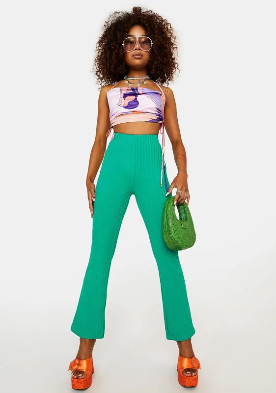 The Mood Is Right Flare Pants sold by Dolls Kill