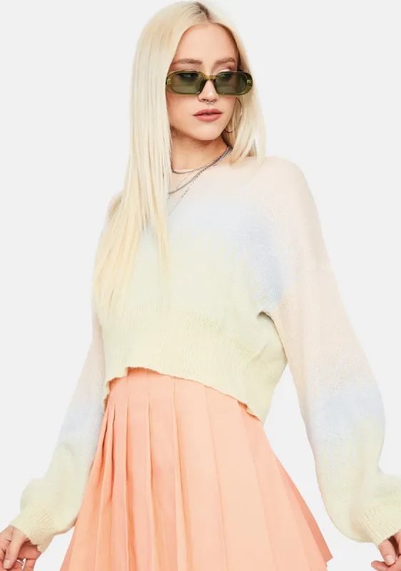 Rainbow Radiance Ombre Stripe Sweater sold by Dolls Kill