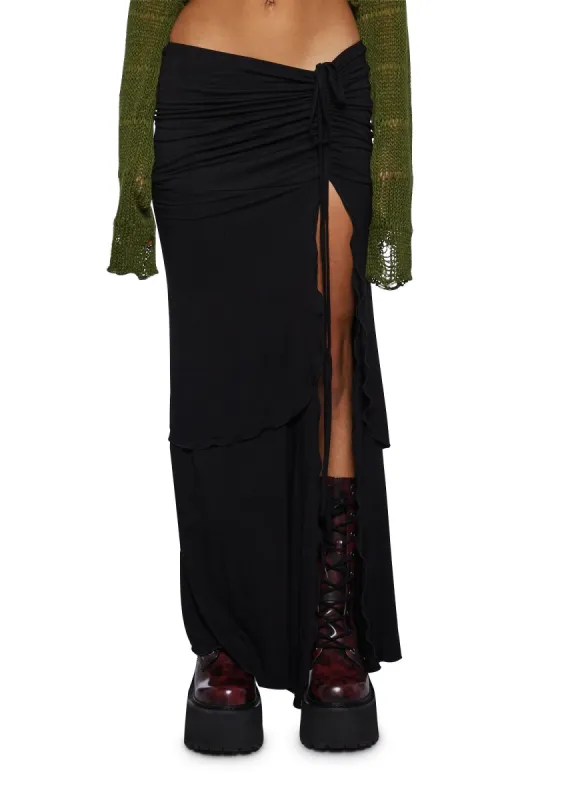 Your Girl Maxi Skirt - Black sold by Dolls Kill