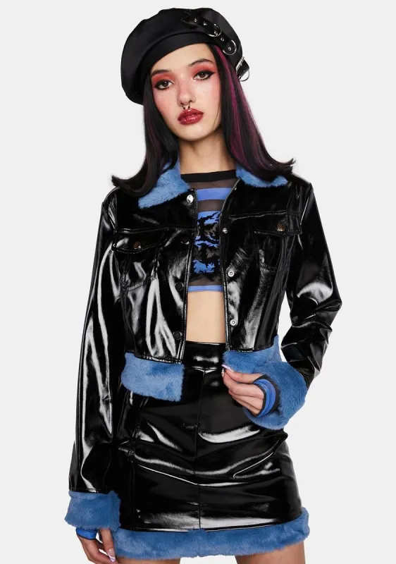 Top Crush Fur Trim Jacket sold by Dolls Kill