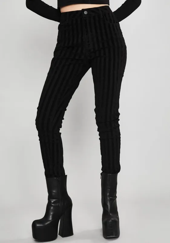 Fallen Idol Striped Jeans sold by Dolls Kill