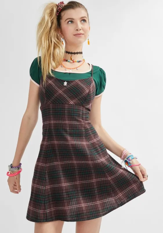 Miss Nonconformist Plaid Mini Dress sold by Dolls Kill