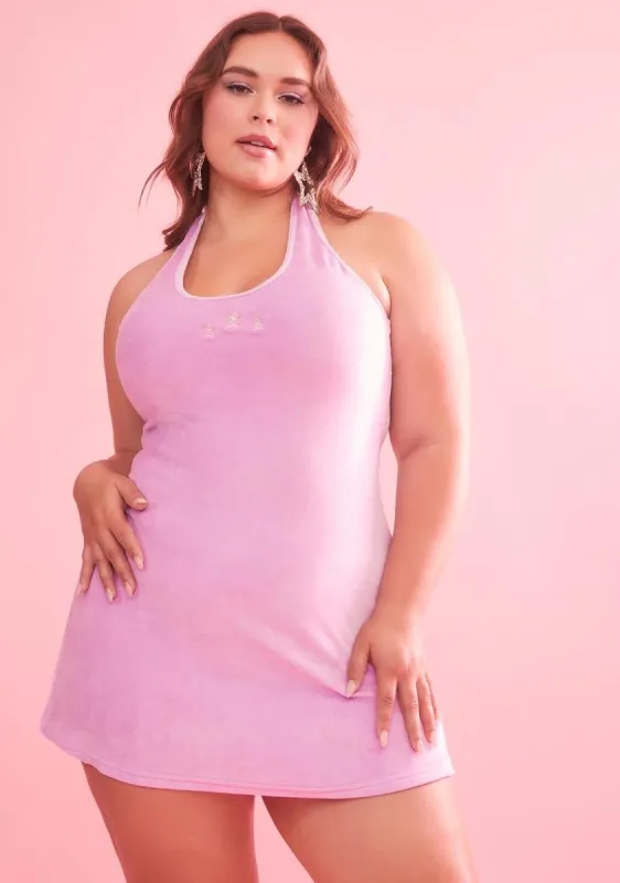 Plus Wild Direction Terry Halter Dress sold by Dolls Kill