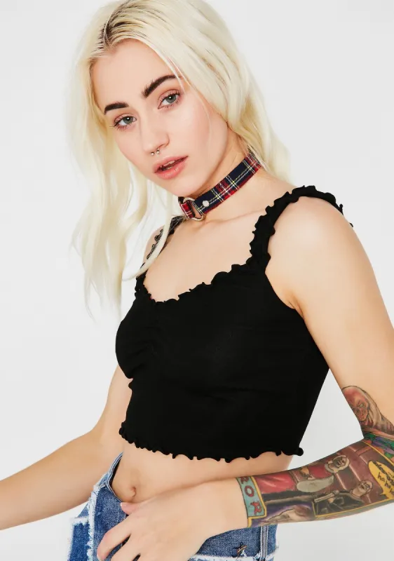 Dark Main Jane Crop Top sold by Dolls Kill