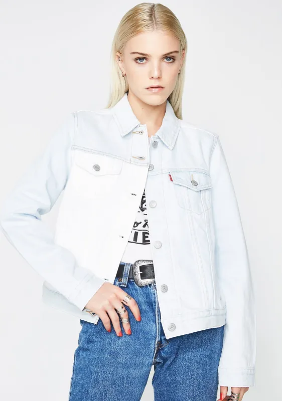 Block Head Alternative Trucker Jacket sold by Dolls Kill