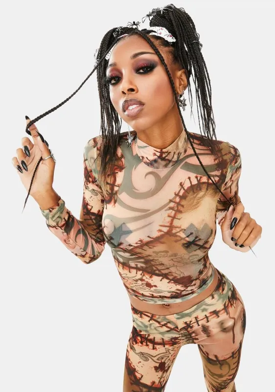Under Your Skin Mesh Top sold by Dolls Kill