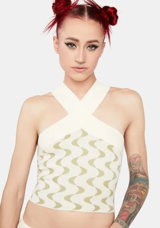 Match My Vibe Knit Top sold by Dolls Kill