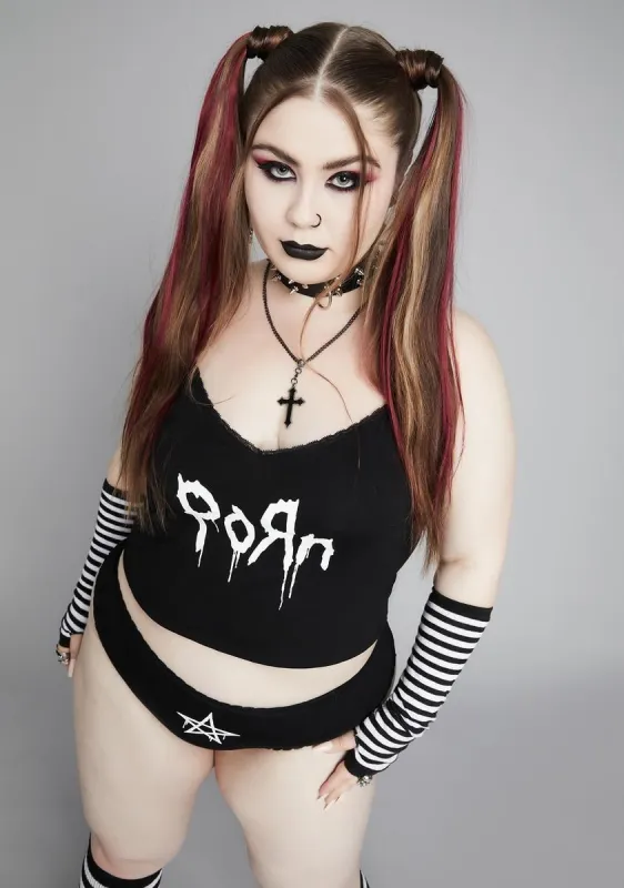 Plus Get Down To It Lingerie Set sold by Dolls Kill