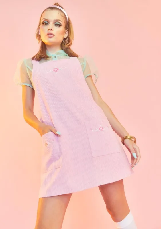 Budding Beauty Pinafore Dress sold by Dolls Kill