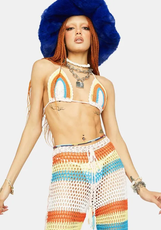 Tropical Vacay Crochet Pants Set sold by Dolls Kill