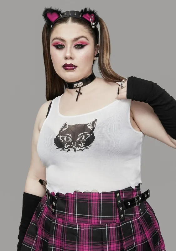 Plus Fluff Off Graphic Tank sold by Dolls Kill
