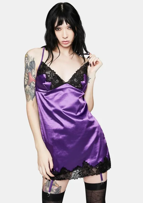 Dream Of Me Satin Chemise sold by Dolls Kill