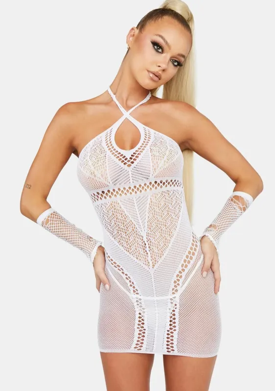 Nothing But Net Halter Dress sold by Dolls Kill