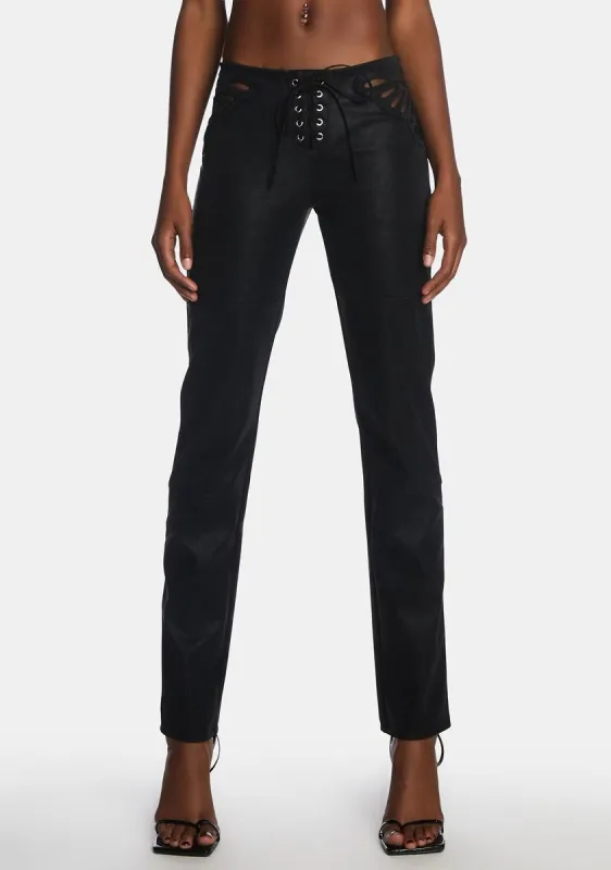 Marina Lace-Up Pants sold by Dolls Kill