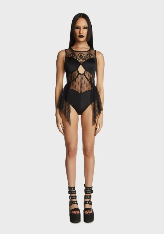 Netted One Piece Swimsuit sold by Dolls Kill