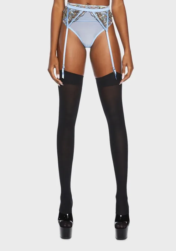 Mayla Floral Embroidered Suspender sold by Dolls Kill