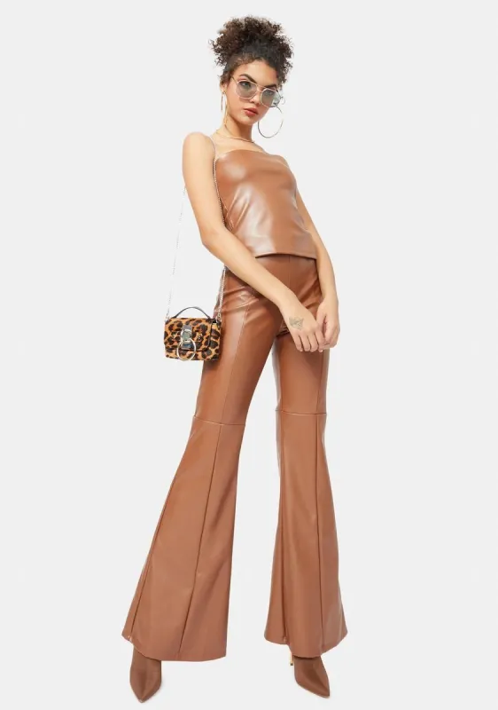 Camel Wild For The Night Vegan Leather Set sold by Dolls Kill